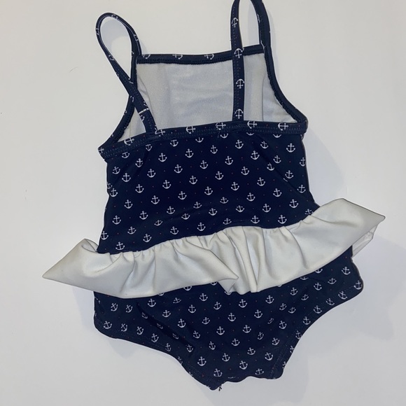 Janie and Jack Newborn nautical anchor sailor one piece swimsuit bathing suit - Picture 4 of 7